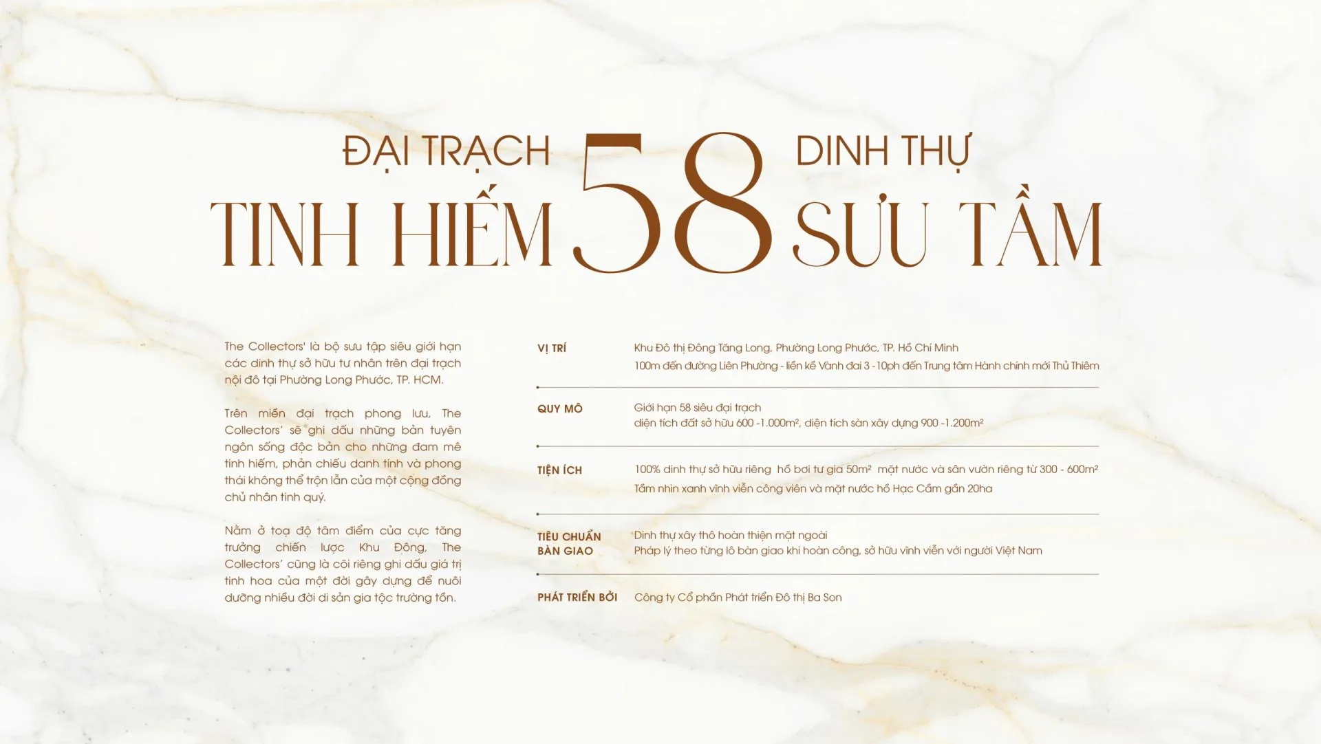 Tổng quan dự án The Collectors - 58 dinh thự